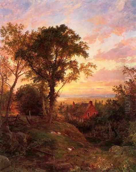 The Old Home Oil Painting by Jasper Francis Cropsey