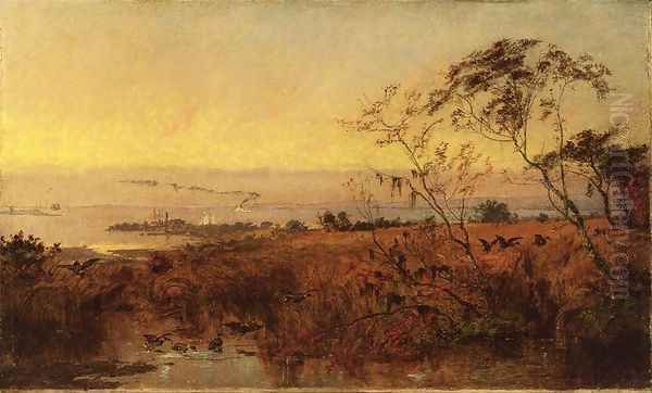 View on the Chesapeake Bay Oil Painting by Jasper Francis Cropsey