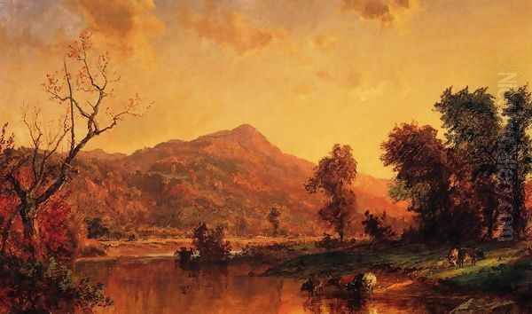 On the Susquehanna Oil Painting by Jasper Francis Cropsey