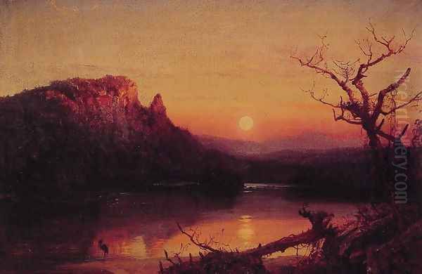 Sunset, Eagle Cliff, New Hampshire Oil Painting by Jasper Francis Cropsey