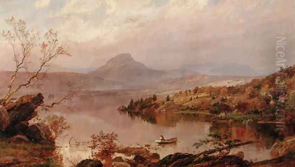 Sugarloaf from Wickham Lake, 1876 Oil Painting by Jasper Francis Cropsey