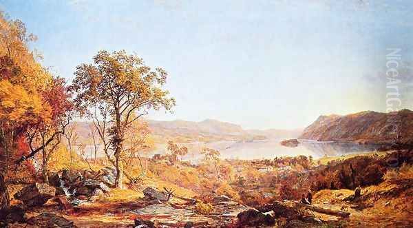 Indian Summer Oil Painting by Jasper Francis Cropsey