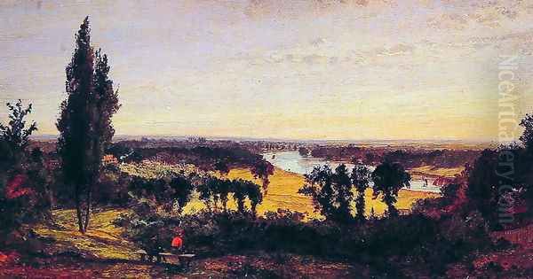 Richmond Hill and the Thames, London Oil Painting by Jasper Francis Cropsey