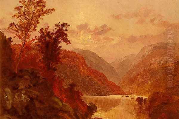 In The Highlands Of The Hudson Oil Painting by Jasper Francis Cropsey