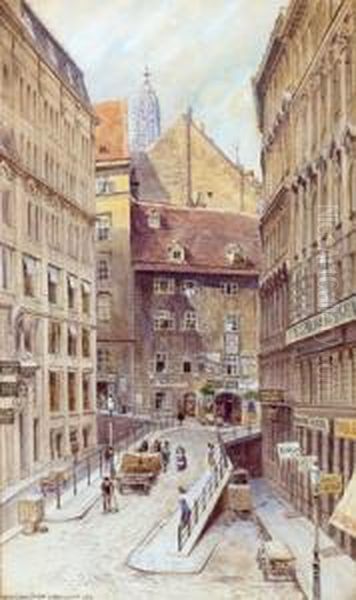 Sterngasse Oil Painting by Ludwig Hans Fischer