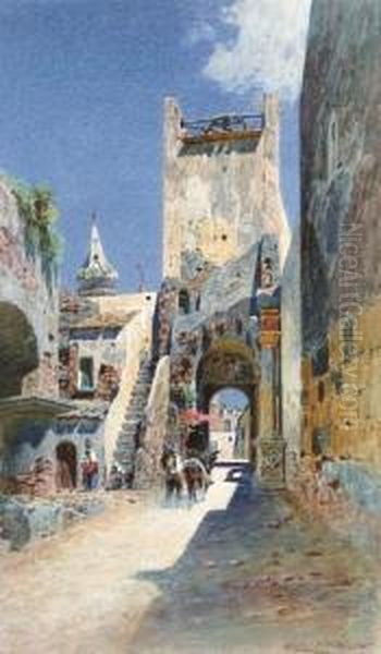 Veduta Di Taormina Oil Painting by Ludwig Hans Fischer