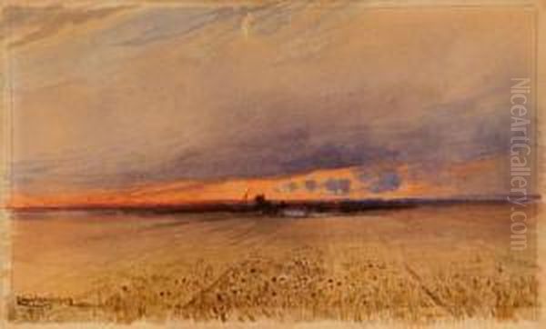 Vor Der Sturm Oil Painting by Ludwig Hans Fischer