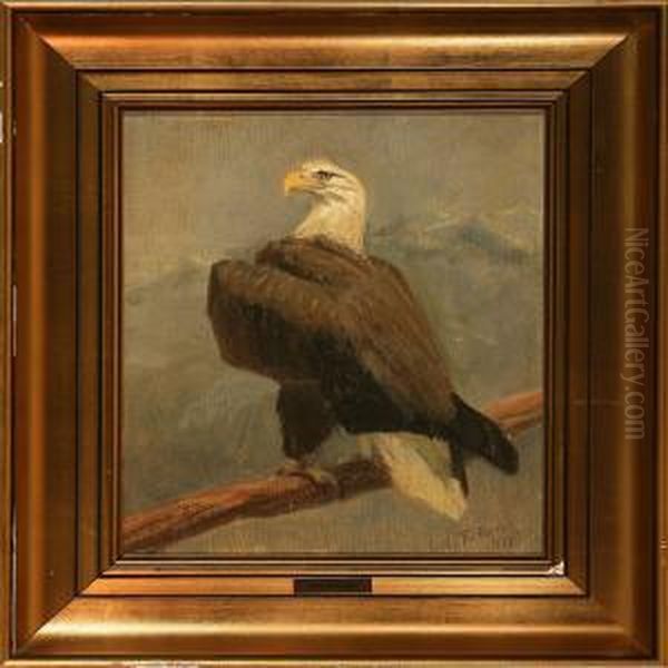 An Eagle Oil Painting by Vilhelm Theodor Fischer