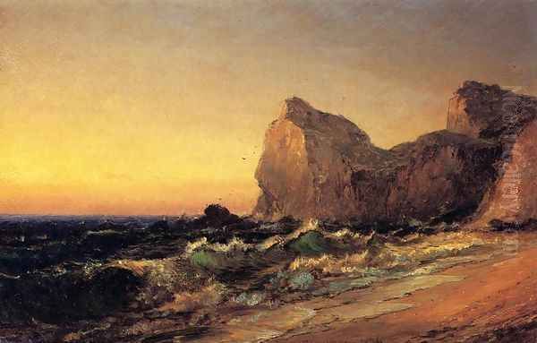 Coastal Scene Oil Painting by Jasper Francis Cropsey