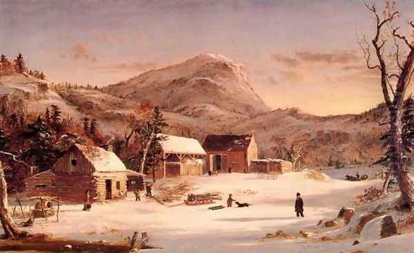 Winter in the Rockies Oil Painting by Jasper Francis Cropsey