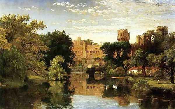 Warwick Castle, England Oil Painting by Jasper Francis Cropsey