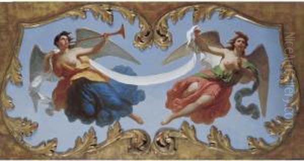 Triumph Of Fame Oil Painting by Fedele Fischetti