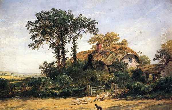 The Cottage of the Dairyman's Daughter Oil Painting by Jasper Francis Cropsey