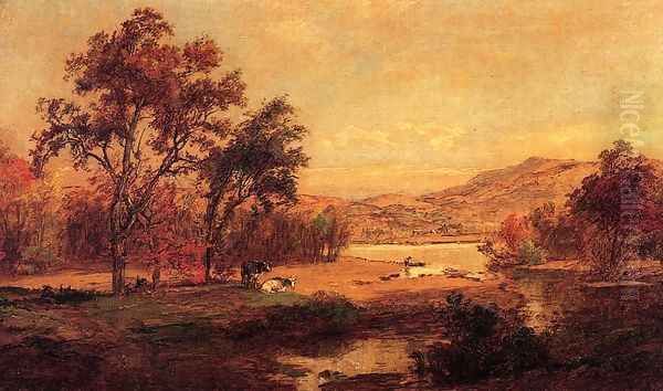 By the Lake Oil Painting by Jasper Francis Cropsey