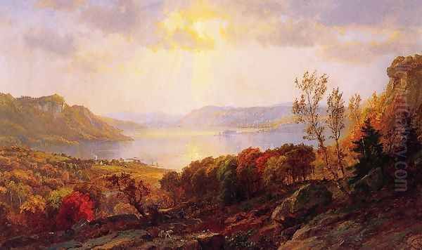 On the Hudson near West Point Oil Painting by Jasper Francis Cropsey