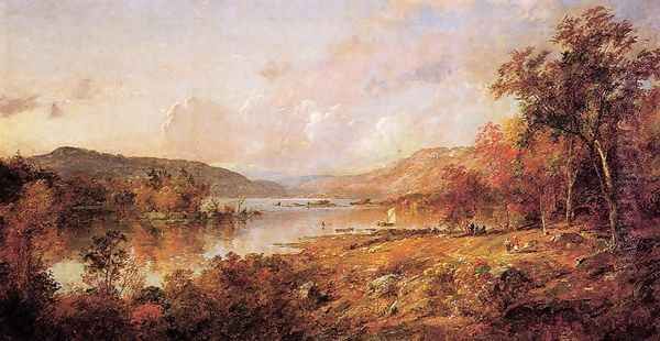 Greenwood Lake in September Oil Painting by Jasper Francis Cropsey