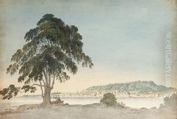 Montreal Viewed From St Helens Island Oil Painting by Benjamin Fisher