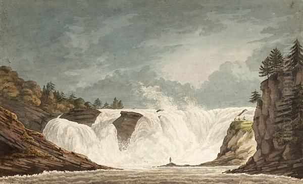 The Chaudiere Falls, Quebec Oil Painting by Benjamin Fisher