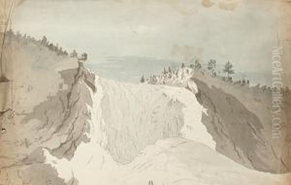 The Frozen Montmorency Falls, Quebec, Canada Oil Painting by Benjamin Fisher