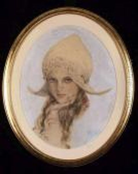 Dutch Girl Oil Painting by Harrison C. Fisher