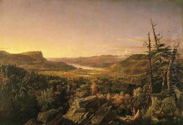 View of Greenwood Lake, New Jersey Oil Painting by Jasper Francis Cropsey