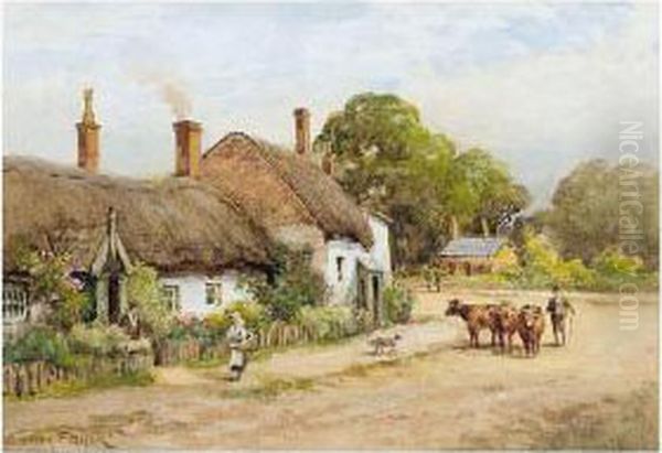 Cottage Scenes Oil Painting by Joshua Fisher