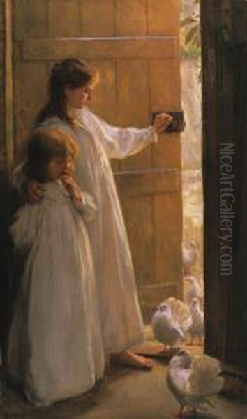 The Sisters Oil Painting by Percy Harland Fisher