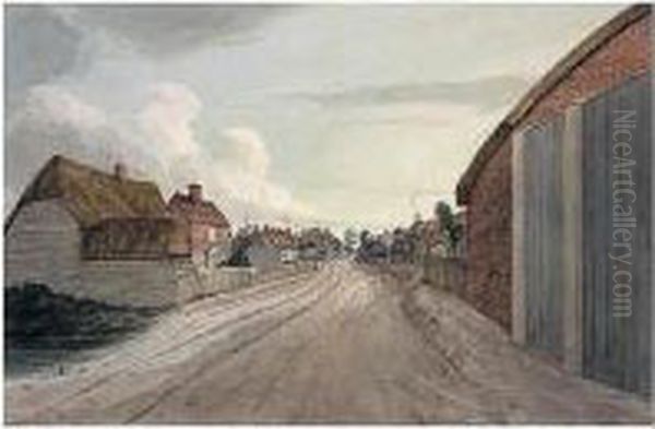 Houghton Regis, Bedfordshire Oil Painting by Thomas Fisher