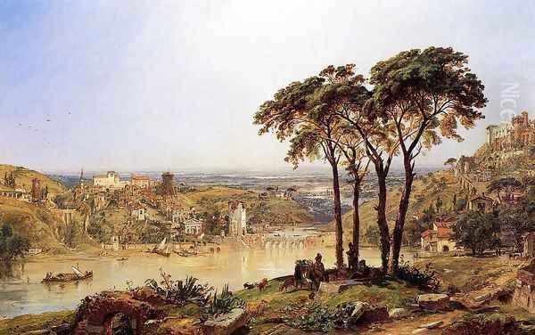 Summer, Noonday on the Arno Oil Painting by Jasper Francis Cropsey