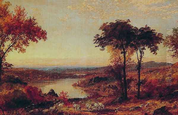 Wyoming Valley, Pennsylvania I Oil Painting by Jasper Francis Cropsey