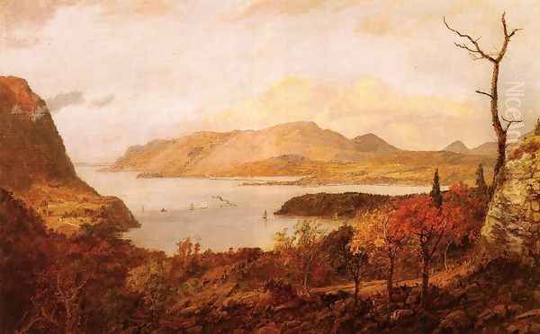 The Hudson River from Fort Putnam, near West Point Oil Painting by Jasper Francis Cropsey