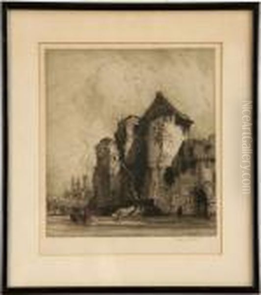 St. Andrew's Castle, Fife Oil Painting by E. Hedley Fitton