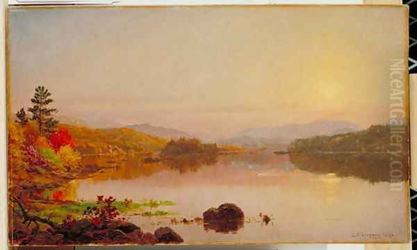 Lake Wawayanda 1876 Oil Painting by Jasper Francis Cropsey