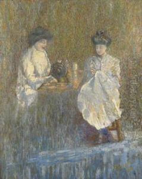 Les Couseuses Oil Painting by Florence Fitzgerald