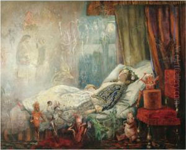 The Dream After The Masked Ball Oil Painting by John Anster Fitzgerald