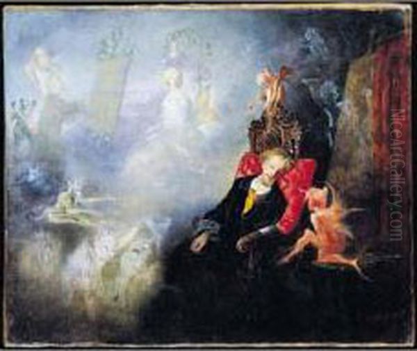 The Artist's Dream Oil Painting by John Anster Fitzgerald