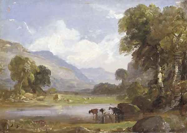 Summer Landscape Oil Painting by Jasper Francis Cropsey