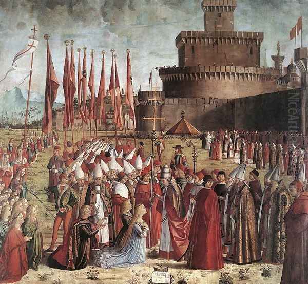 The Pilgrims Meet the Pope c. 1492 Oil Painting by Vittore Carpaccio