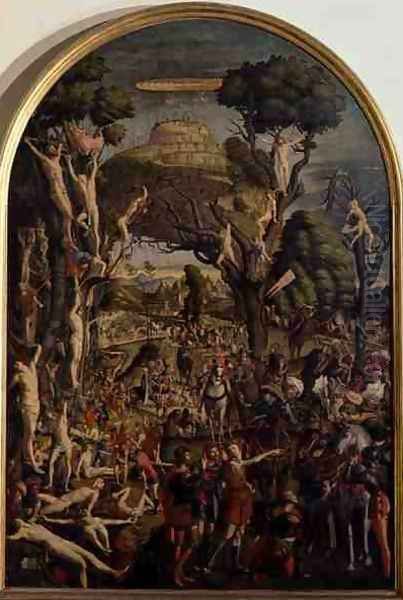 The Crucifixion and the Glorification the Ten Thousand Martyrs on Mt. Ararat Oil Painting by Vittore Carpaccio