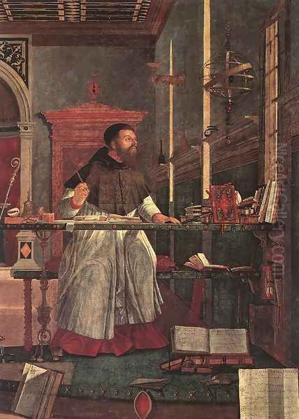 Vision of St Augustin (detail 1) 1502 Oil Painting by Vittore Carpaccio