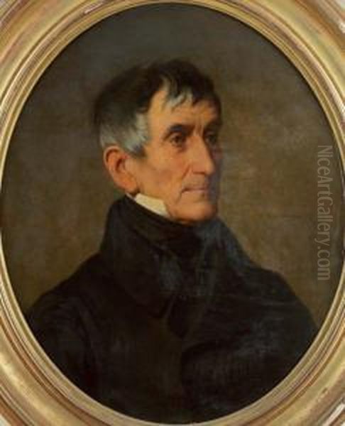 Portrait Presume De Benjamin Delessert Oil Painting by Hippolyte Flandrin