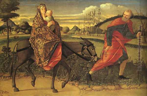 The Flight into Egypt 1500 Oil Painting by Vittore Carpaccio