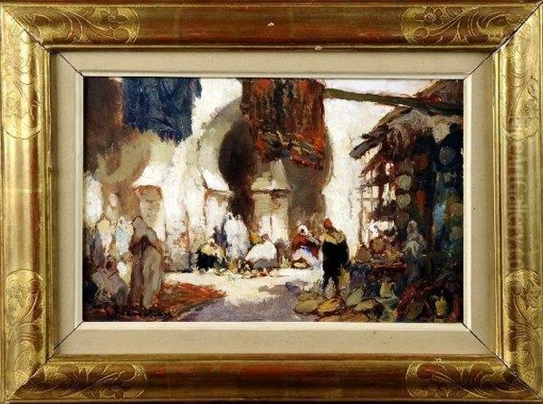 [vue De Fez Au Maroc] Oil Painting by Gustave Flasschoen