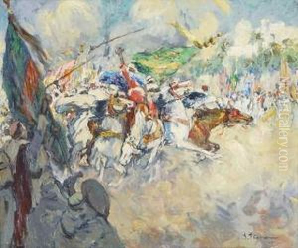 Fantaisie Arabe Oil Painting by Gustave Flasschoen