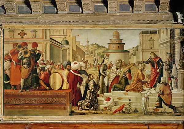 St. George Baptising the Gentile, 1501-07 Oil Painting by Vittore Carpaccio