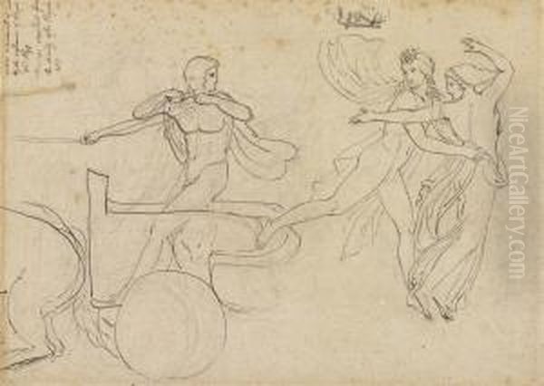 Medea Enamoured Of Jason, Or Merope Expelled From The Society Of The Hyades Oil Painting by John Flaxman