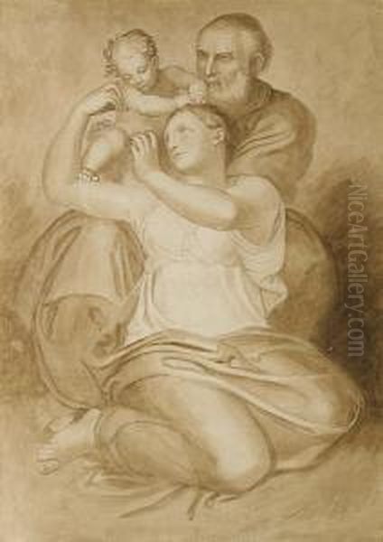 The Holy Family Oil Painting by John Flaxman