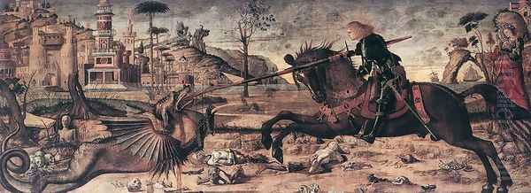 St. George and the Dragon Oil Painting by Vittore Carpaccio