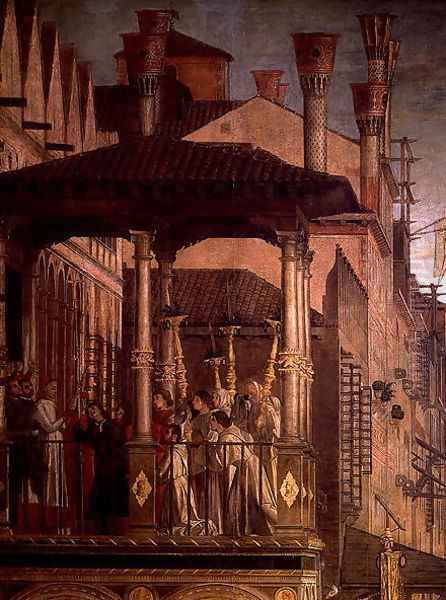 The Miracle of the Relic of the True Cross on the Rialto Bridge (detail) Oil Painting by Vittore Carpaccio