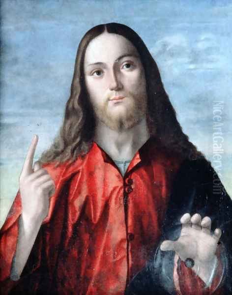 Salvator Mundi (Saviour of the World) Oil Painting by Vittore Carpaccio